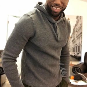 Grey mens thermal hoody